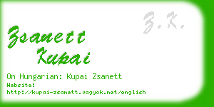 zsanett kupai business card